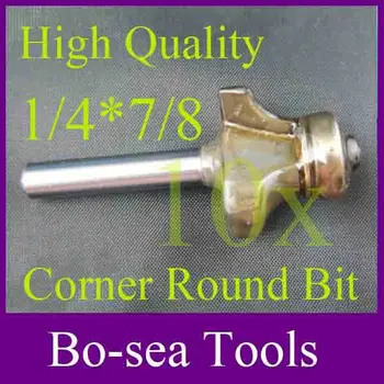 

10 pieces/lot Router Bits Corner Round Bit for woodworking 1/4 Shank Tungsten Carbide size 1/4 x 7/8 inch, High Quality-CM