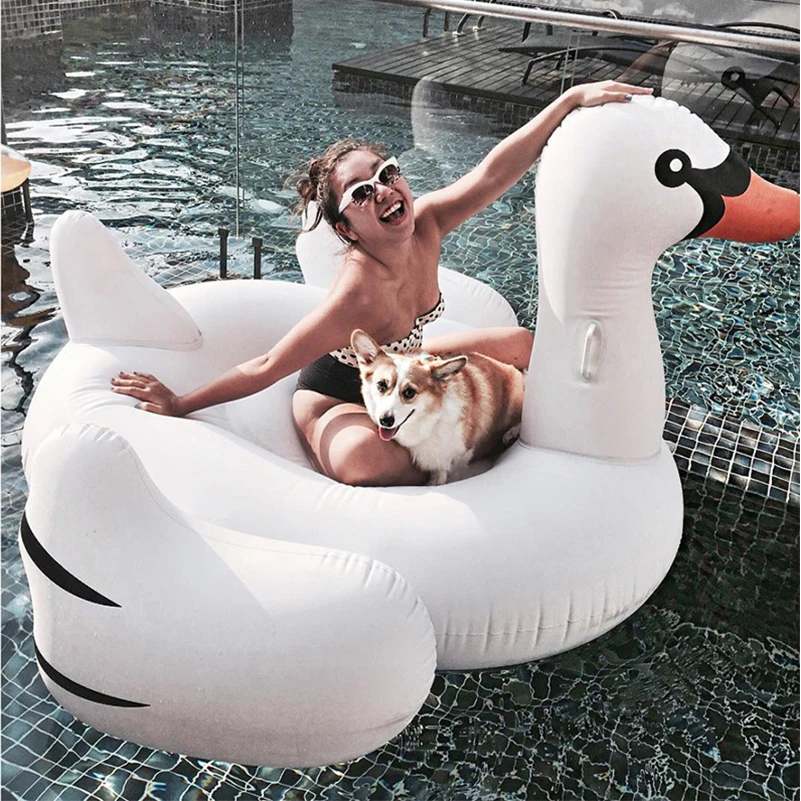 150 см гигантский Лебедь надувной бассейн поплавок для взрослых Фламинго аттракцион надувной матрас плавательный бассейн кольцо вечерние игрушки boia Piscina