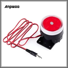Продукт anpwoo AL001 мини проводной сирены Рог для Беспроводной Главная охранной сигнализации Системы 120 дБ громко звук сирены тревоги для безопасного