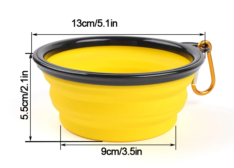 Складные силиконовые миски для кормления собак, портативные миски для собак, кошек, кормов для воды, горячие принадлежности для домашних животных, миски для путешествий