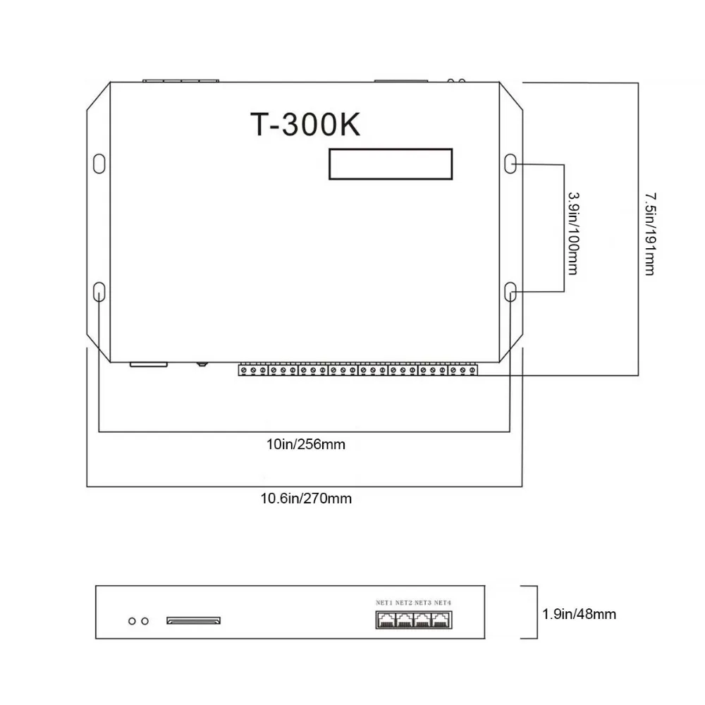 T-300K T300K SD карты онлайн через RGB контроллер полный Цвет светодиодный пиксель модуль контроллера 8 портов 8192 Пиксели WS2811 WS2801 WS2812b Светодиодные ленты