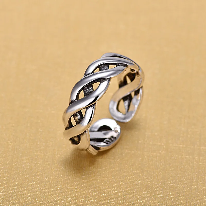 925-Sterling-Silver-Open-Rings-For-Women-Original-Handmade-Sterling-Silver-Winding-Twist-Hollow-Rings-Jewelry