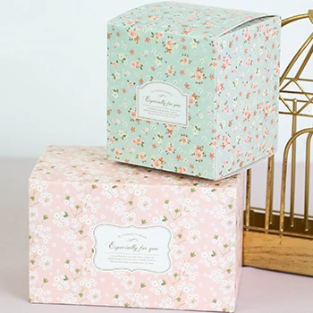 

13x9x8cm Pink and blue Baking box Sweet circle Cheese carton packaging Cheese Cake Packing box100pcs/lot