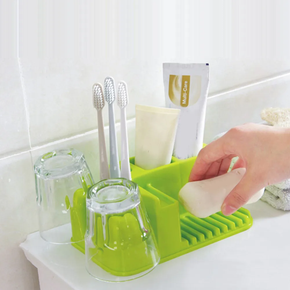 Multifunctional Toothbrush Racket Holder Storage Box Bathroom Makeup
