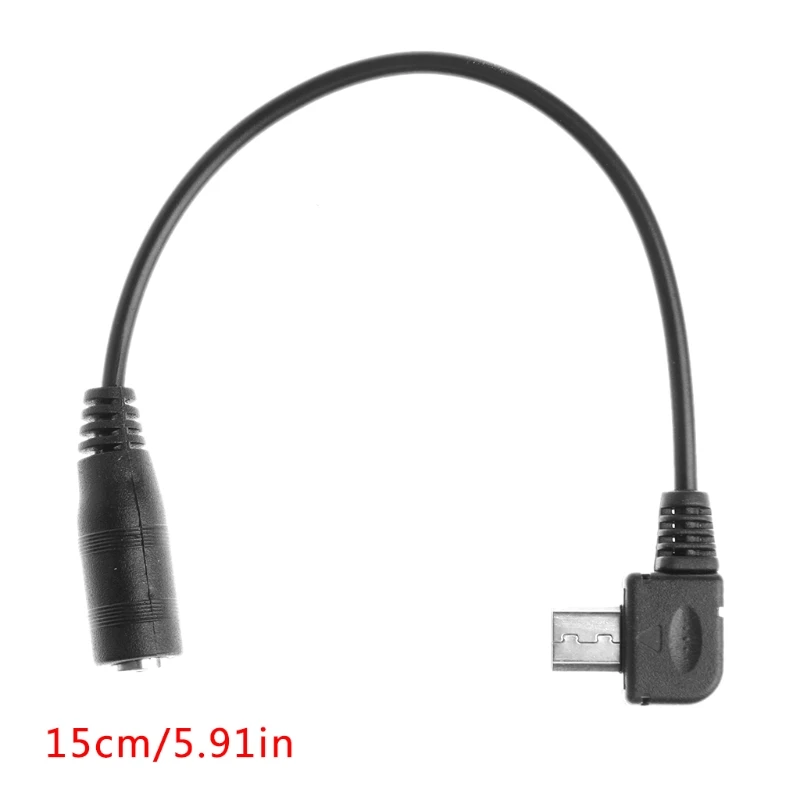 

Micro USB B 5 Pin Male To 3-Pole 3.5mm Female Jack Aux Audio Adapter Cable 15cm