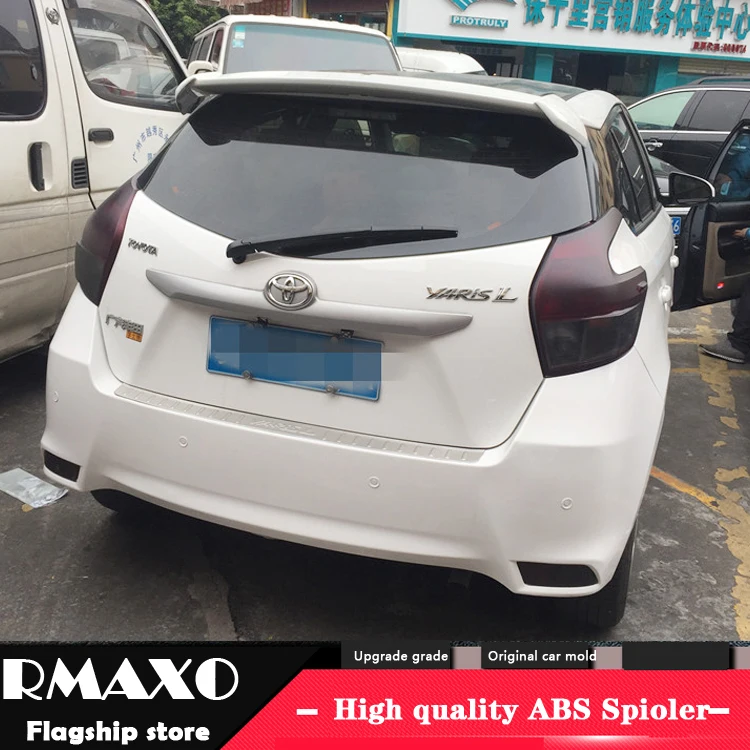 

For TOYOTA Yaris LSpoiler 2014-2016 High Quality TOYOTA Yaris ABS Material Car Rear Wing Primer Color Rear Spoiler