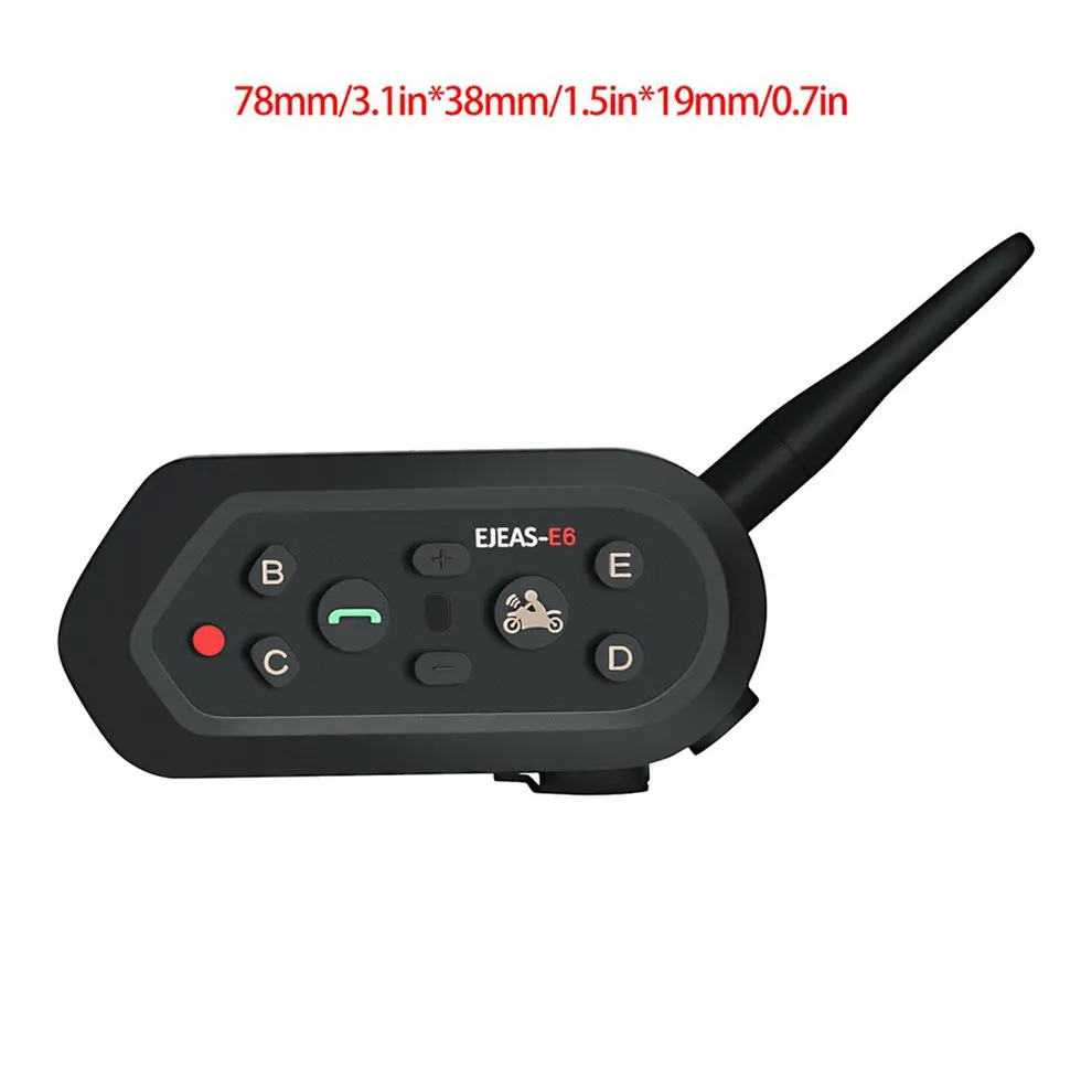 

EJEAS Waterproof Motorcycle Helmet Intercom E6 Single Package Simple Durable Intercom