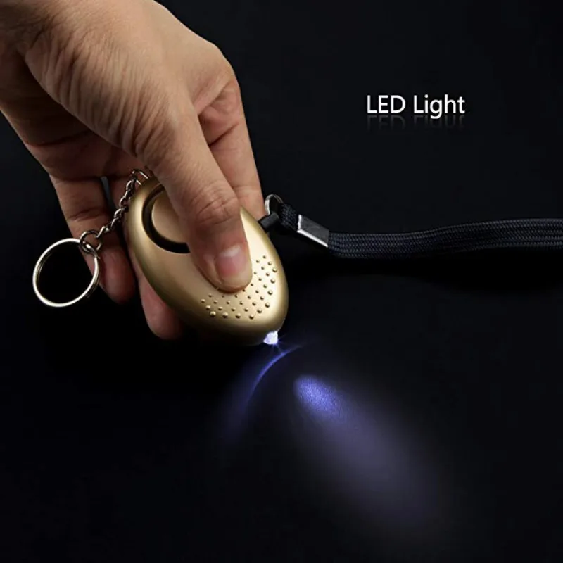 

Outdoor Camping Survival Personal Alarm Anti-Wolf Tool High Decibel Backpack Alarm Keychain With LED Lights