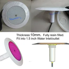 Подводный светодиодный светильник для бассейна SMD18W 12V RGB, пластмассовая смола, меняющая цвет, 4 м, кабельная лампа, водонепроницаемая, IP68, подходит для 1," фитингов