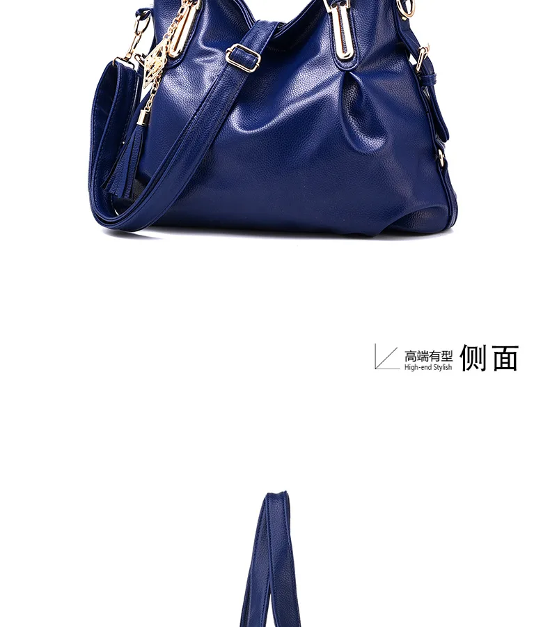 Роскошная брендовая большая кожаная сумка, модная однотонная женская сумка через плечо с кисточками, женская сумка, женская сумка