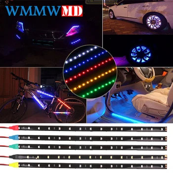 

1x Car Auto Decorative Flexible LED Strip HighPower 12V 30cm 15SMD Car LED Daytime Running Light LED Strip Light Waterproof DRL