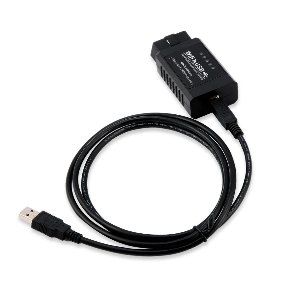 ELM327 wifi USB сканер Автомобильная диагностика obd-ii интерфейс считыватель кода для Android/IOS/PC USB wifi ELM327 сканирующий инструмент