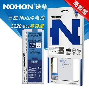 NOHON Original battery for Samsung Galaxy Note 4 Single Card Version N910F N910H N910S Battery N910U N910L 3220mAh EB-BN910BBK | Мобильные