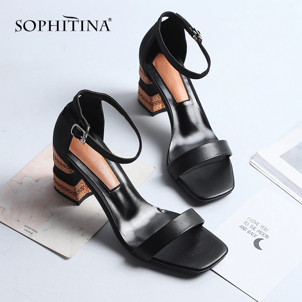 SOPHITINA/Брендовые женские сандалии для отдыха из натуральной кожи модные туфли с