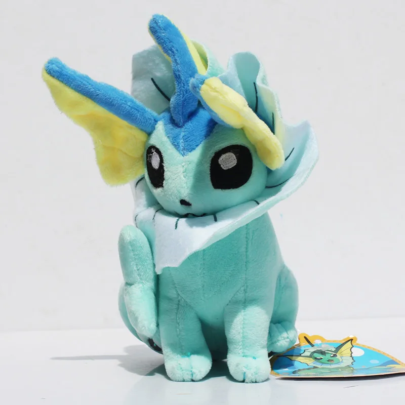 Аниме плюшевая игрушка Eevee плюшевая кукла мягкая игрушка Umbreon Leafeon Espeon vaporion Flareon Sylveon для детских игрушек - Цвет: Vaporeon