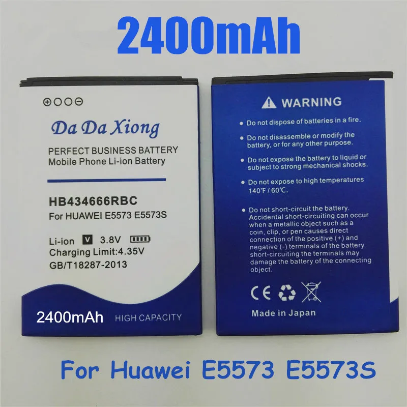 

New mobile battery 2400mAh HB434666RBC for Huawei E5573 E5573S E5573S-32 E5573S-320 E5573S-606 E5573S-806 Battery