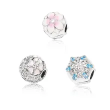 High quality 925 Silver Safety Stopper Crystal Charm Fit Europe Original Pandora Charm Bracelet Jewelry Gift js1476