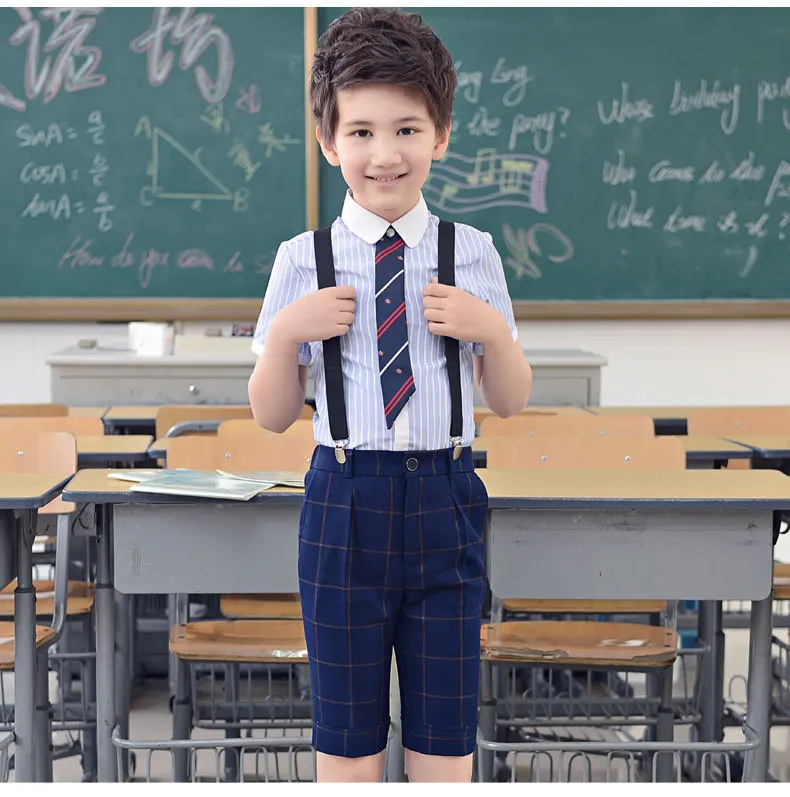 Boys Short Pants Formal Knee Length Trousers Kids Performances Suit Pant Pantalon Garcon Enfant Student  Full Pantaloni Ragazzo  (15)