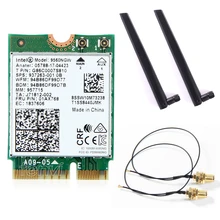 Двухдиапазонный беспроводной адаптер для Intel 9560 AC 9560NGW, 1,73 Гбит/с, Wi-Fi, 802.11ac, Bluetooth 5,0, Wlan-карта с антеннами MHF4 U, F, L, Windows 10
