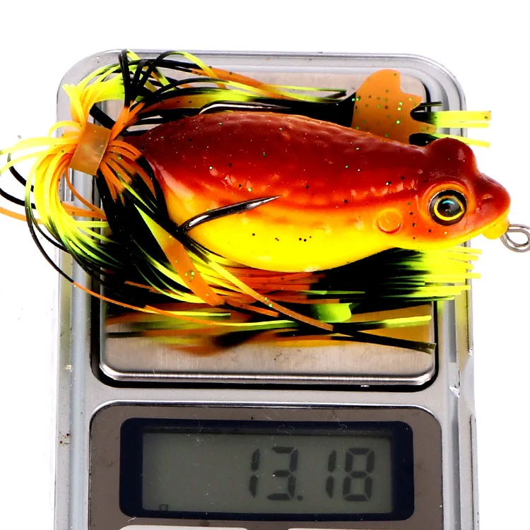 5.5cm 13g Mini Soft Rubber Frog Fishing Lure Crank Baits with Hooks Isca Artificial Fishing Lures Black Fish Killer