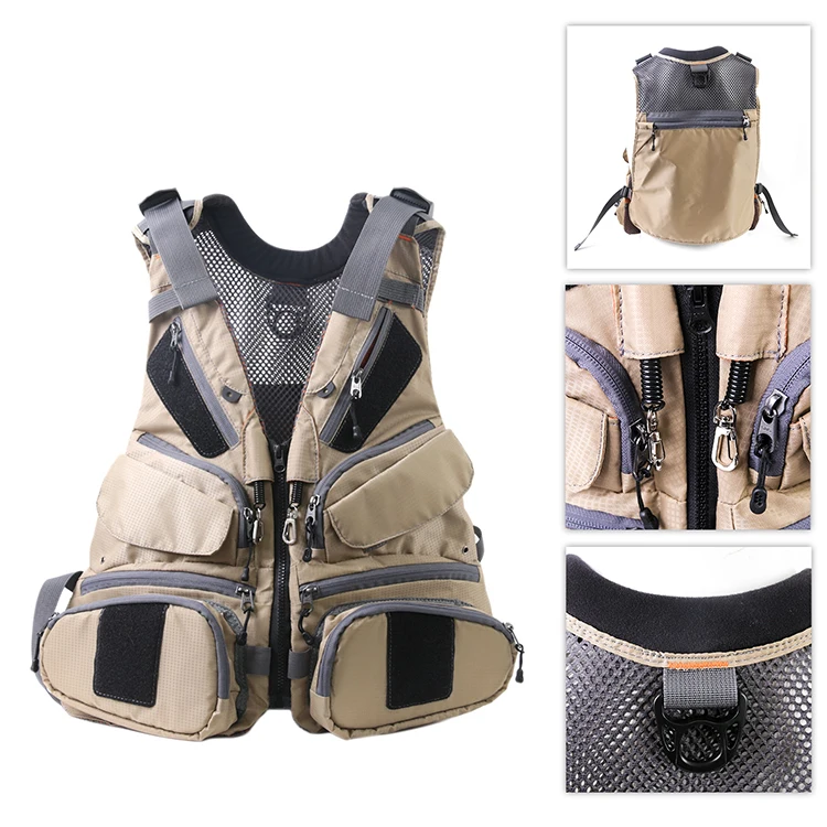 

Multifunctional Spring Summer Men Fishing Vest Outdoor Hiking Jacket Breathable Back Mesh Pocket Fly Vest
