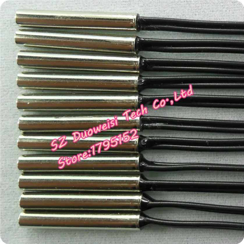 

50pcs/ lot NTC thermistor temperature sensor 3950 5K 10K 20K 50K 100K 5% 60MM 28 # 3 * 20