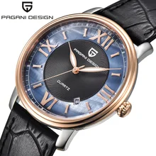 PAGANI DESIGN Fashion Casual Women Quartz Watch Automatic Date Pink Elegant Case Leather Waterproof Lady Watch Relogio Feminino