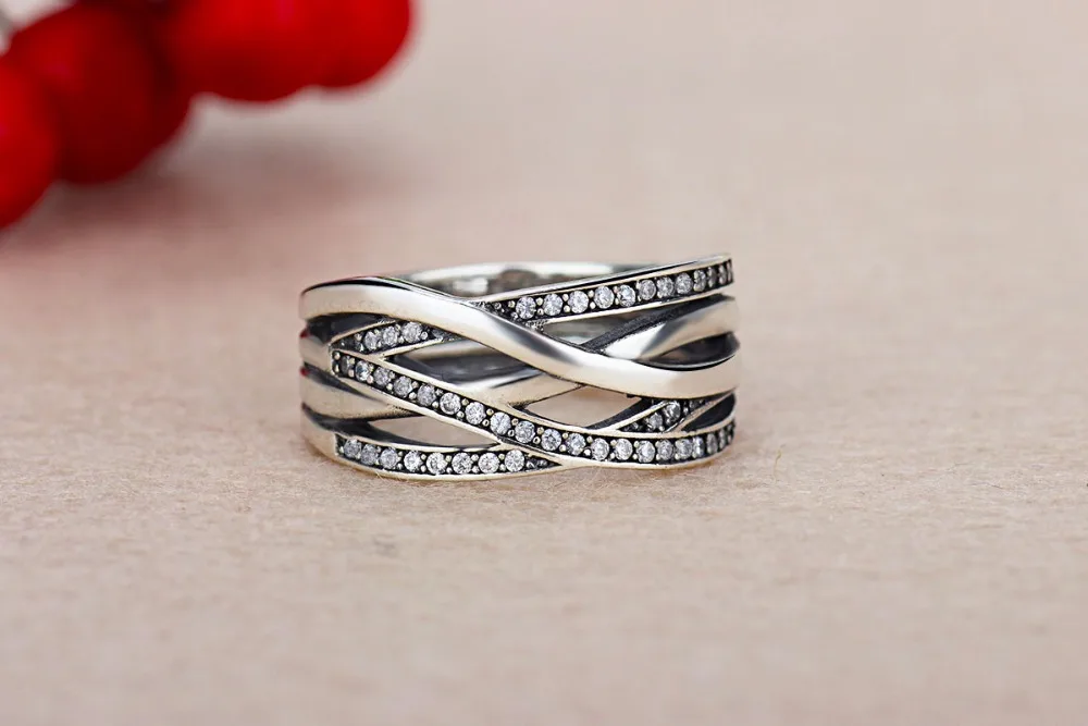 Модные украшения проложить настройки Шарм совместимость с оригинальными Серебро 925 ретро женщина кольцо крест