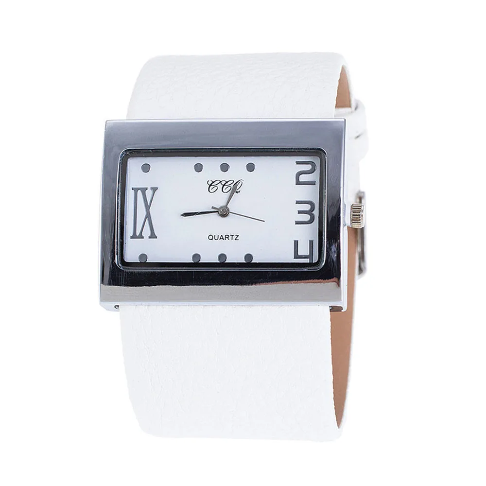 

CCQ Luxury Brand Leather Watch Women Wristwatch Ladies Dress Quartz Watch Features rectangle dial Analog bayan kol female B30