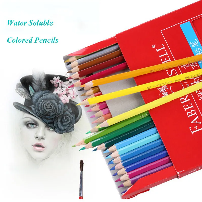 Sketch Art Supplies Faber Castell 48 Colored Pencils Lapis De Cor Professionals Artist Painting Oil Color Pencil For Drawing