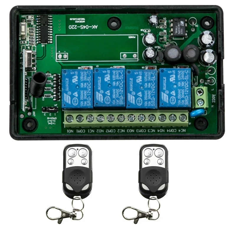 

85v~250V 4CH 10A RF Wireless Remote Control Switch System teleswitch2 transmitter & 1 receiver relay Receiver Smart Home Switch