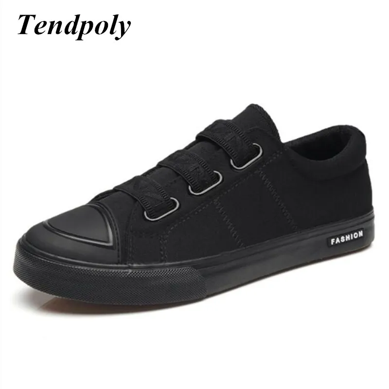 

2018 new fashion trend canvas shoes spring summer Korean version of the elastic band sets of selling models casual men's shoes