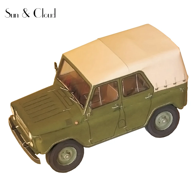 1:25 DIY 3D советский грузовик GAZ-51 Бумажная модель Второй мировой войны сборка ручная работа игра-головоломка DIY детская игрушка