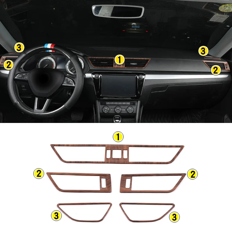 Красное дерево узор из нержавеющей стали для SKODA superb- внутренняя отделка Шестерня панель стеклянная подъемная панель украшение