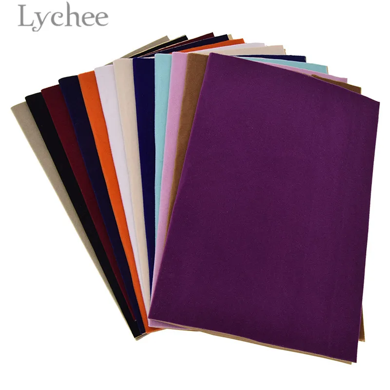 Самоклеящаяся бархатная ткань Lychee 29x21 см A4 высококачественная однотонная