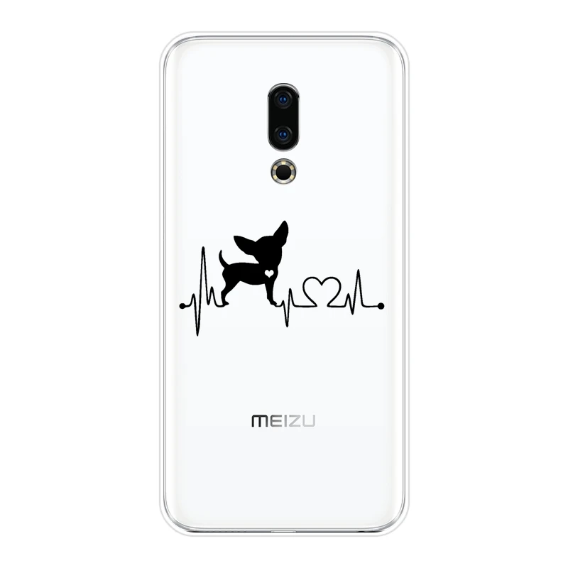 Мягкий чехол для телефона Meizu Pro 6 7 Plus U10 U20 силикон сердце щенок любовь смешная