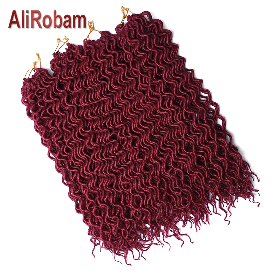 AliRobam богиня искусственные локоны в стиле Crochet волосы 18 дюймов длинные косички из