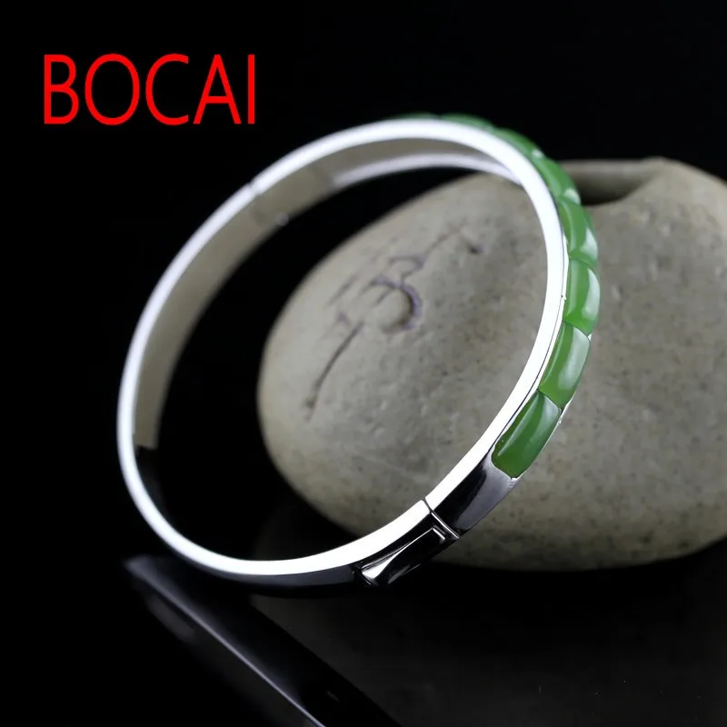 

S925 sterling silver jewelry fashion boutique women's natural and Tian Biyu bracelets