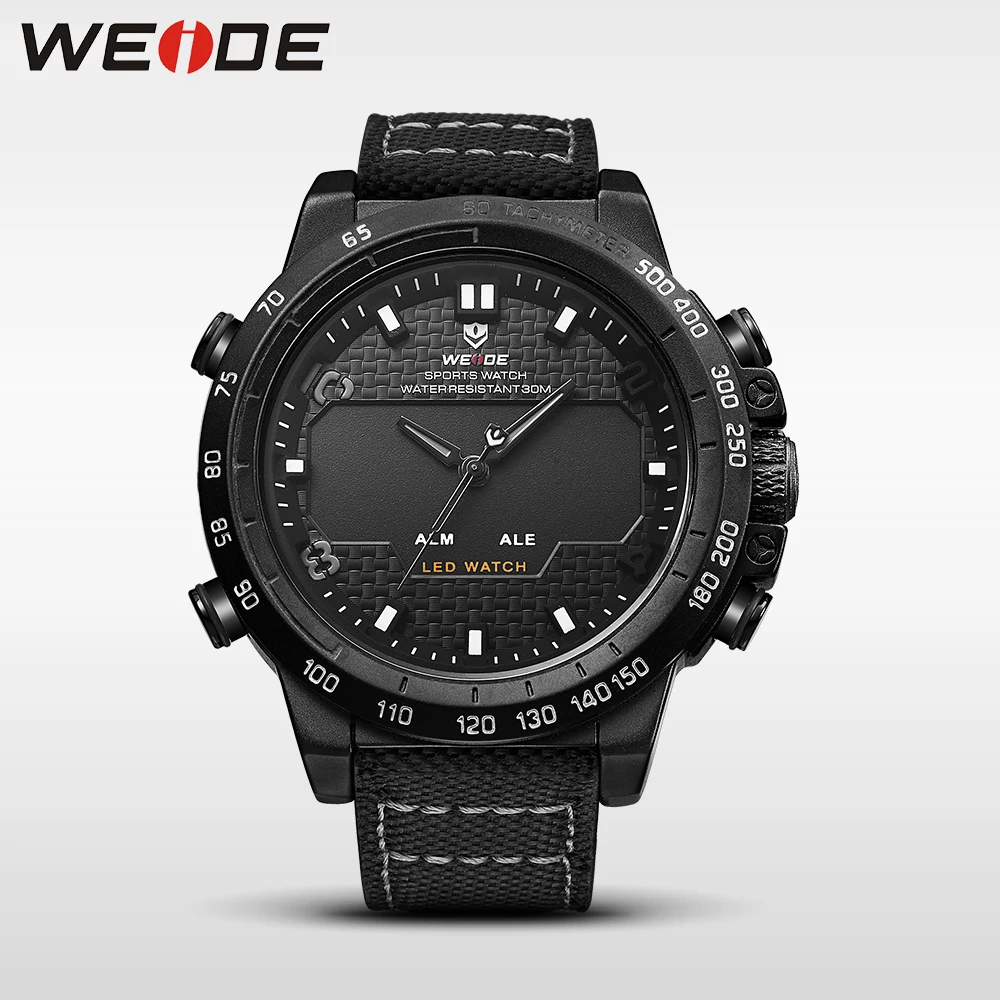 WEIDE натуральная часы с нейлоновым ремешком Мужские Роскошные Брендовые
