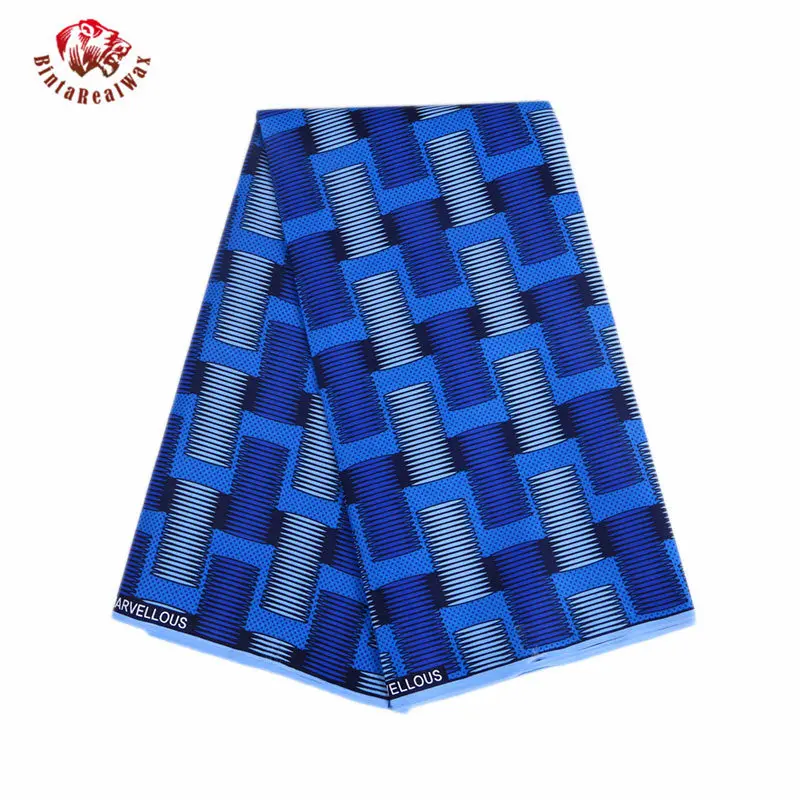 Полиэстер воск печатает ткань Анкара bintareal waxвысокое качество 6 ярдов африканская ткань для вечерние платья fp6012