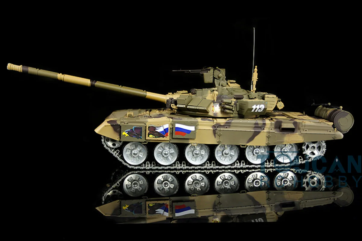 

2.4Ghz HengLong 1/16 Scale Russian T90 RTR RC Tank Metal Tracks Wheels 360 Degree Rotation Turret 3938 TH00153