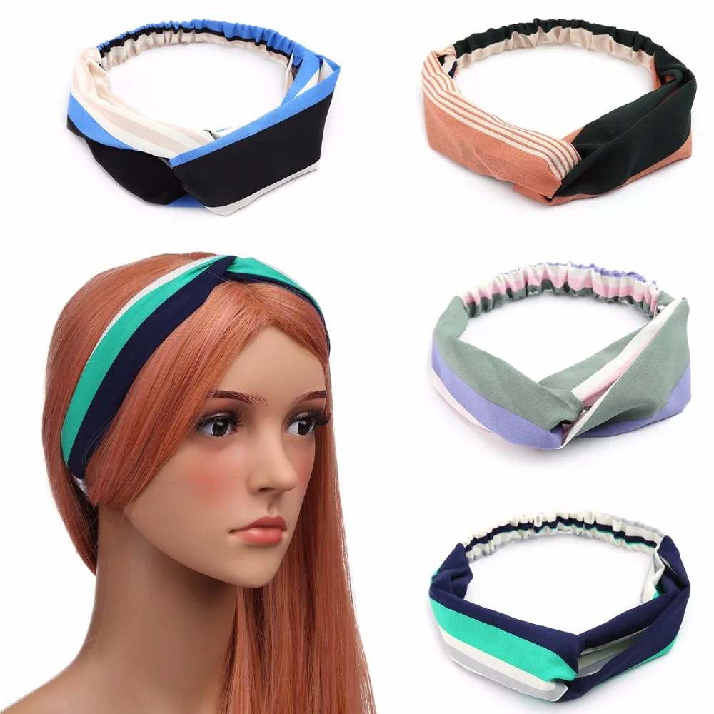 Headband Korea Hair accessories fashion fabric cross knotted bow