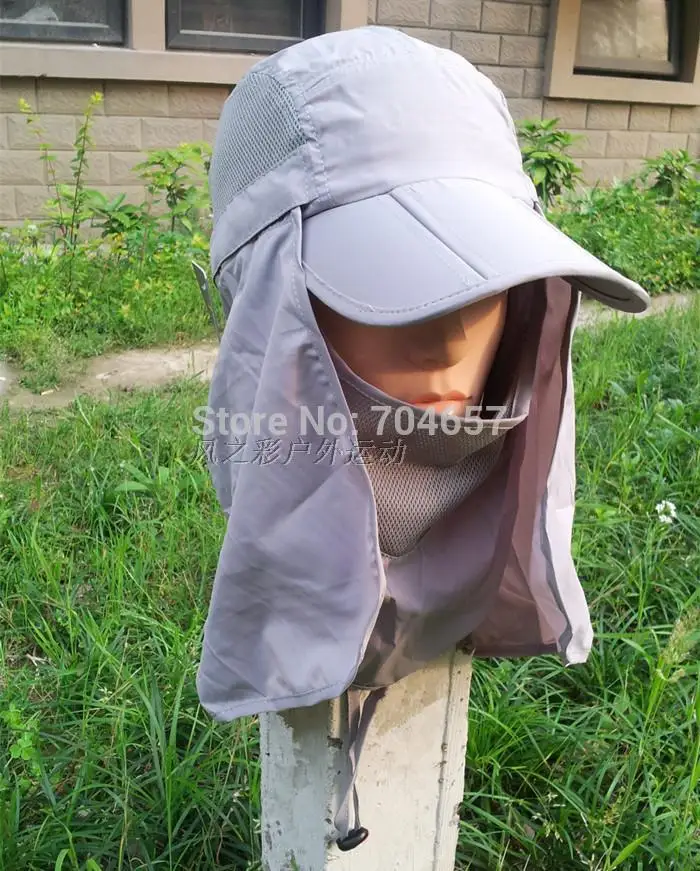 

2019 UPF50+ Outdoor Men Women Summer Quick Dry Neck Face UV Protection Fishing Hat Hiking Cycling foldable bucket Sun mask Cap
