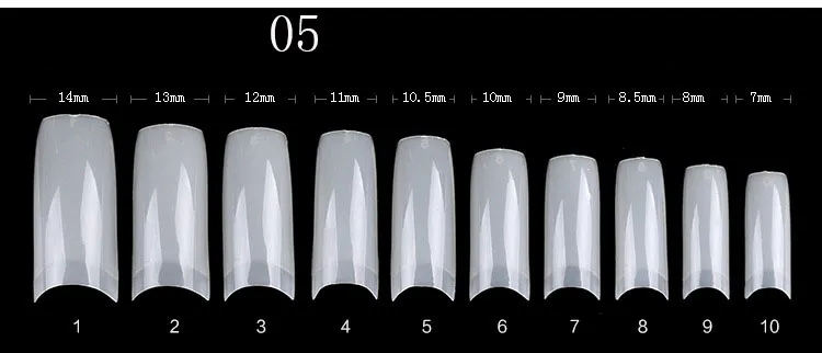 500 шт накладные ногти прозрачный/натуральный/белый полупокрытие французский УФ-гель для ногтей ультра гибкий пакет накладные ногти