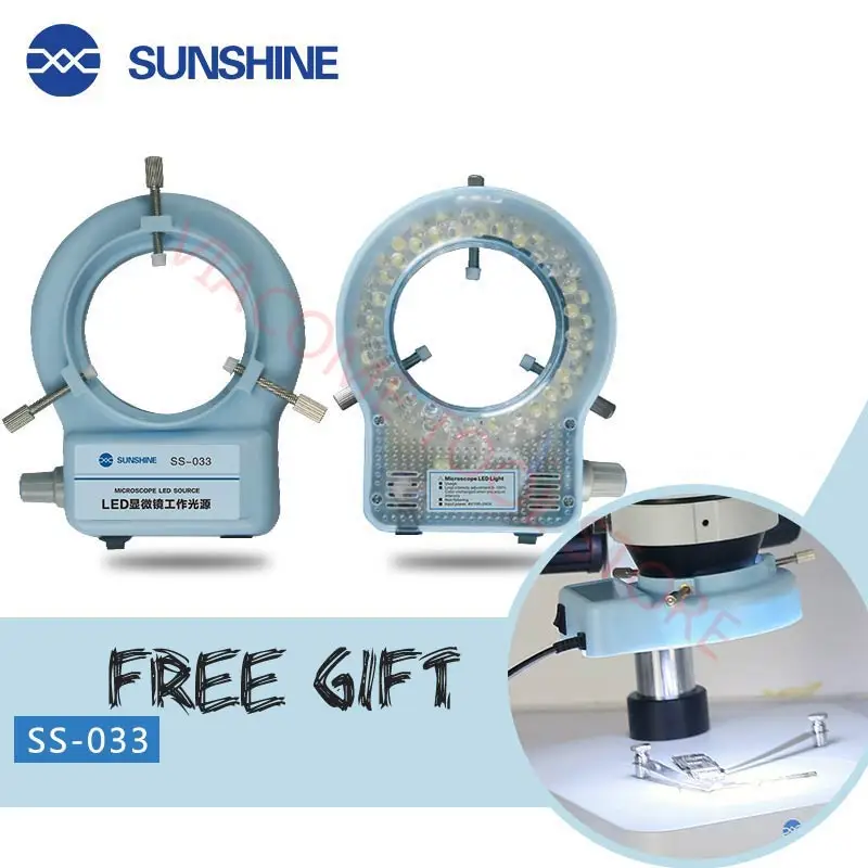 Sunshine SZM7045 B1 zoom 1:6.4 7X 45X стерео микроскоп для ремонта печатных плат промышленный