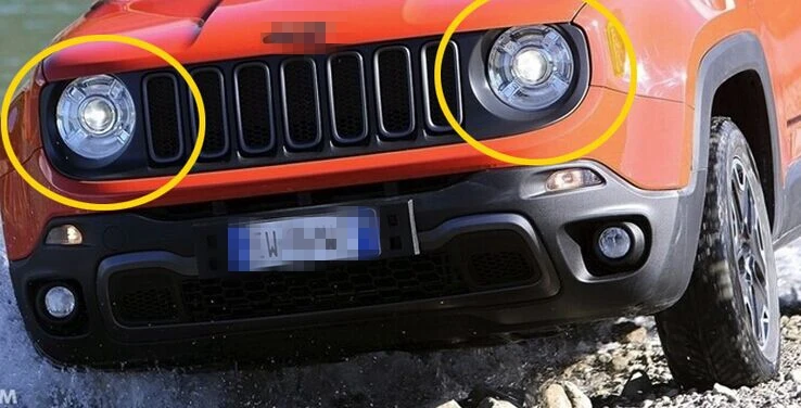 Для JEEP Renegade фары для Renegade светодиодный головной фонарь Angel eye светодиодный DRL передний свет Биксеноновые линзы ксеноновые HID