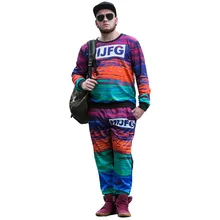 Лидер продаж, комплект из 2 предметов, мужские и женские повседневные спортивные костюмы с 3D принтом, разноцветные модные толстовки с капюшоном и штаны, 7XL