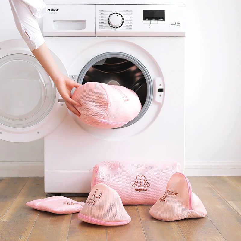 

Zippered Mesh Laundry Wash Bags Foldable Delicates Lingerie Bra Socks Underwear Washing Machine Clothes Protection Net