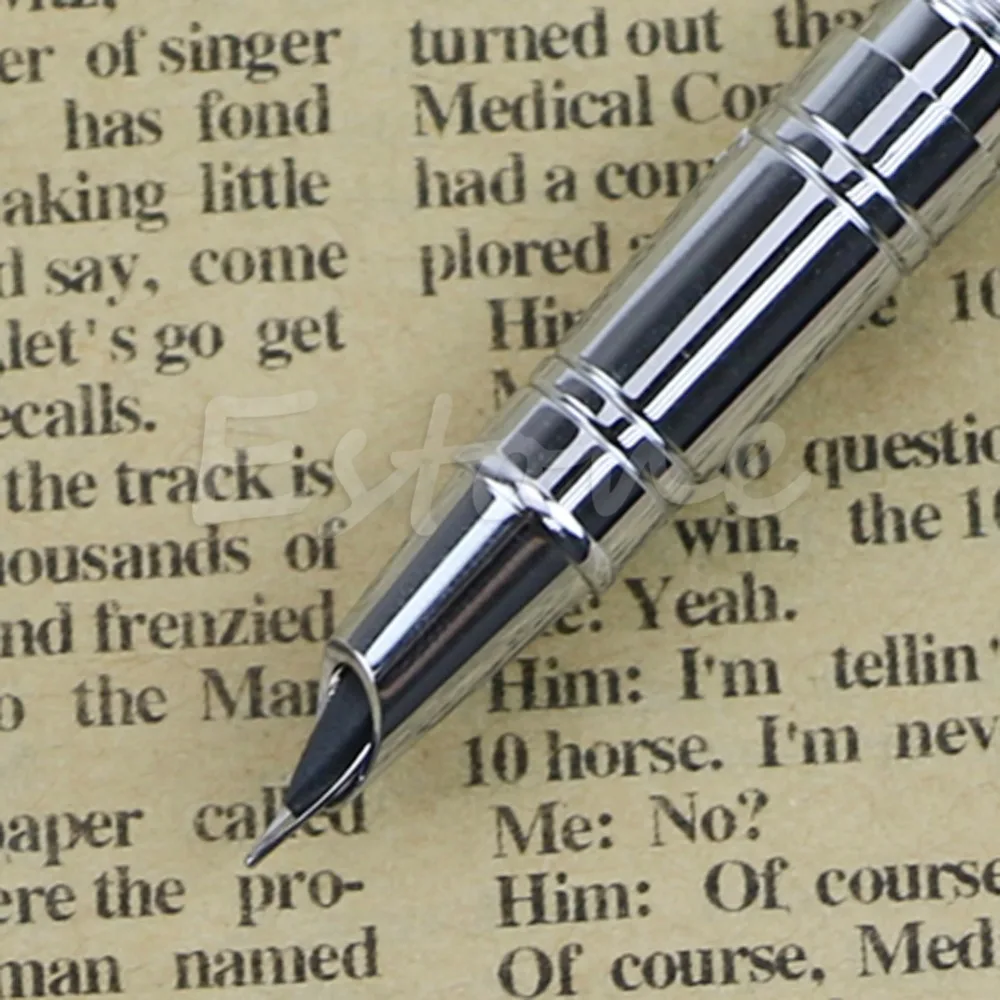 Горячее предложение, новинка Jinhao 126, отличная Серебряная перьевая ручка с колпачком, авторучка