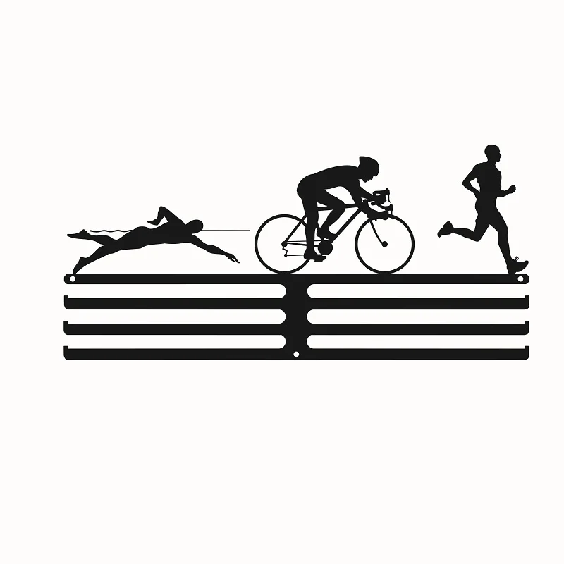 3 bar Triathlon Вешалка для медалей - Цвет: 3 bar Triathlon